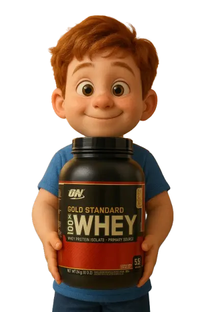 Niño con suplemento Whey