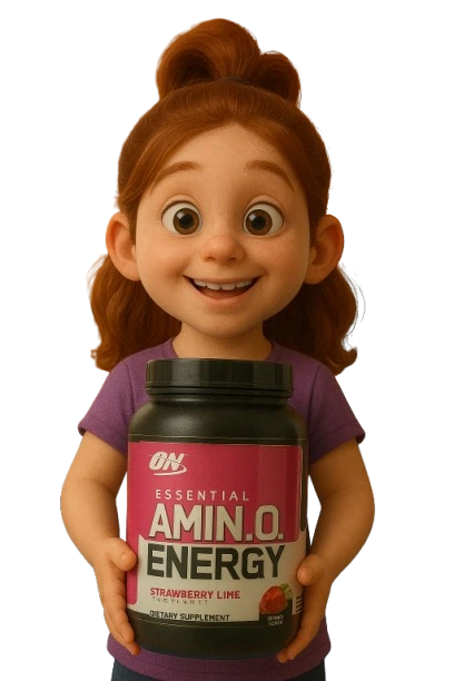 Niña con suplemento Amino Energy